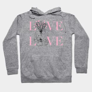 girl with flowers, love life Hoodie